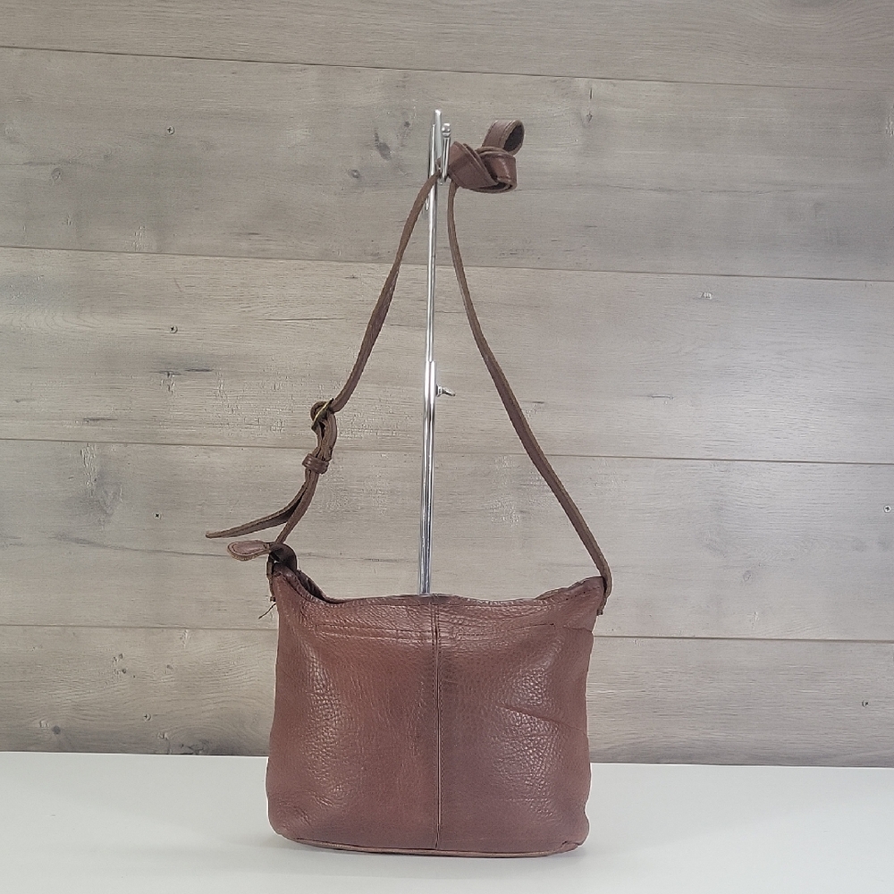 Duluth Trading Company Brown Leather Crossbody Shoulder Bag Purse